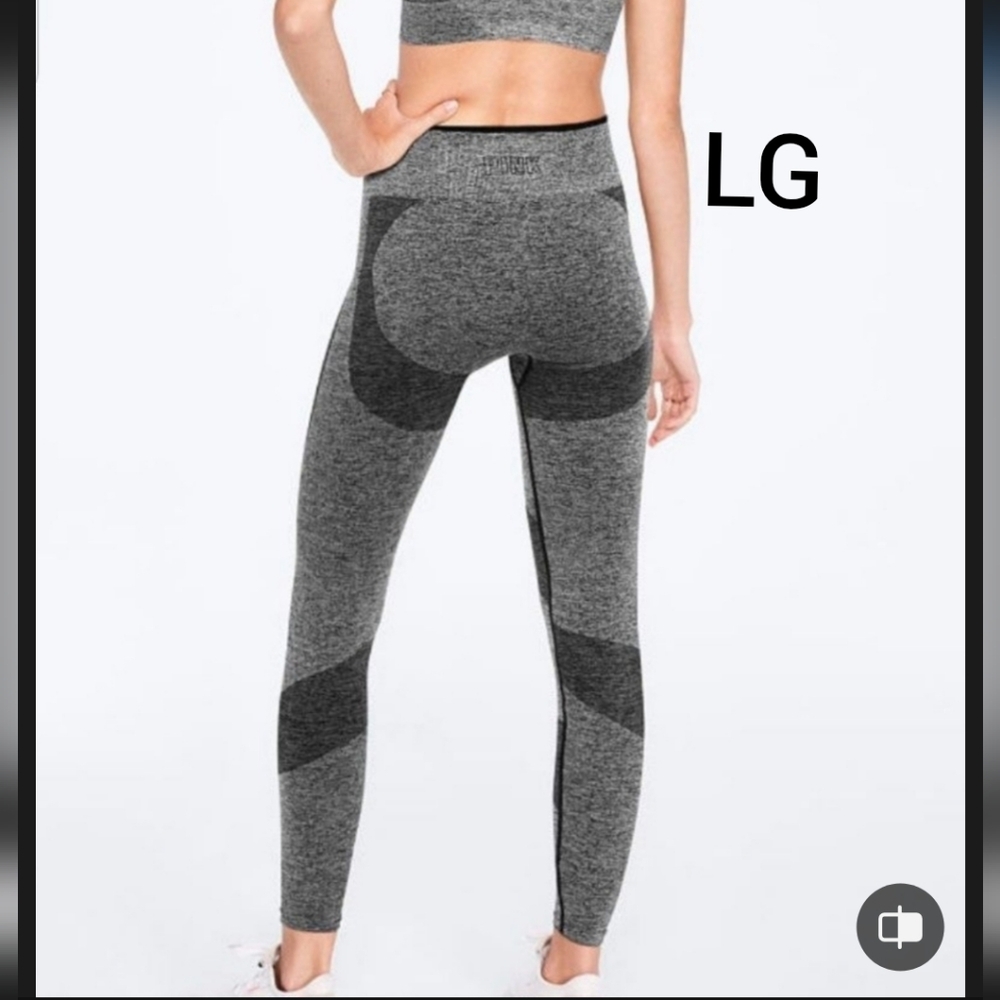 SZ LG VS PINK SEAMLESS LEGGINGS.